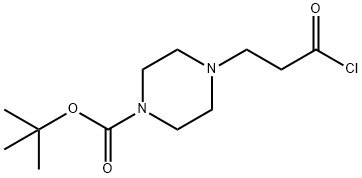 tert-butyl 4-(3-chloro-3-oxopropyl)piperazine-1-carboxylate Struktur