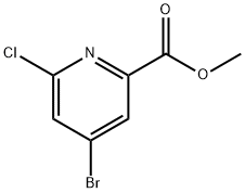 4-溴-6-氯吡啶-2-羧酸甲酯 结构式