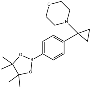 Morpholine, 4-[1-[4-(4,4,5,5-tetraMethyl-1,3,2-dioxaborolan-2-yl)phenyl]cyclopropyl]- Structure