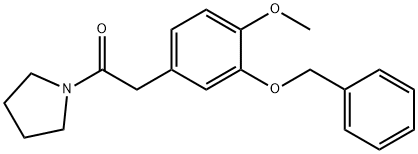 2-[4-Methoxy-3-(phenylMethoxy)phenyl]-1-(1-pyrrolidinyl)ethanone Structure