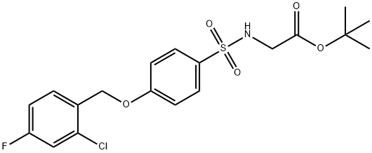 tert-butyl 2-(4-(2-chloro-4-fluorobenzyloxy)phenylsulfonaMido)acetate Struktur