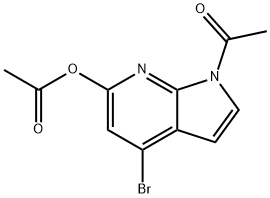 1-acetyl-4-broMo-1H-pyrrolo[2,3-b]pyridin-6-yl acetate Structure