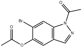 1-[5-(乙酰基氧基)-6-溴-1H-吲唑-1-基]乙酮, 1206800-77-2, 结构式