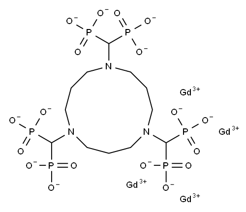 gadolinium 1,5,9-triazacyclododecane-N,N',N''-tris(methylenephosphonic acid) Structure