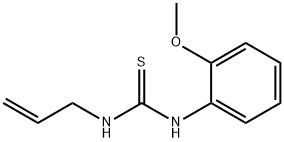 N-(2-メトキシフェニル)-N'-(2-プロペニル)チオ尿素 化学構造式