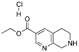 Ethyl 5,6,7,8-tetrahydro-1,7-naphthyridine-3-carboxylate hydrochloride Structure