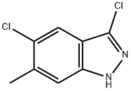 3,5-ジクロロ-6-メチル-1H-インダゾール 化学構造式