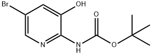 5-溴-3-羟基吡啶-2-基氨基甲酸叔丁酯 结构式