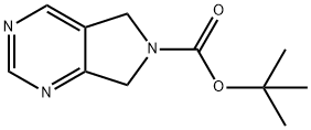 5H-吡咯并[3,4-D]嘧啶-6(7)-甲酸叔丁酯, 1207175-93-6, 结构式