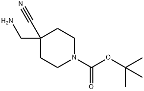 tert-butyl 4-(aMinoMethyl)-4-cyanopiperidine-1-carboxylate Structure