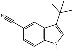 3-tert-butyl-(1H)-indole-5-carbonitrile Structure