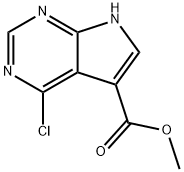 4-氯-7H-吡咯并[2,3-D]嘧啶-5-羧酸甲酯, 1207518-63-5, 结构式