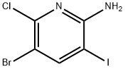 5-溴-6-氯-3-碘吡啶-2-胺, 1207625-23-7, 结构式