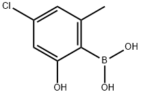 (4-CHLORO-2-HYDROXY-6-METHYLPHENYL)BORONIC ACID Structure
