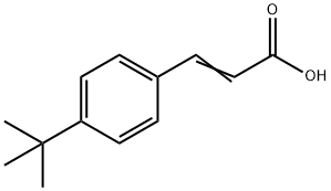 (2E)-3-(4-叔丁基苯基)丙烯酸,1208-65-7,结构式