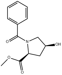 TRANS-1-BENZOYL-4-HYDROXY-L-PROLINE METHYL ESTER 化学構造式