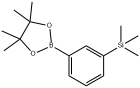 1,3,2-Dioxaborolane, 4,4,5,5-tetramethyl-2-[3-(trimethylsilyl)phenyl]-, 1208070-18-1, 结构式