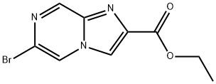 4-IMidazo[1,2-a]pyrazine-2-carboxylic acid, 6-broMo-, ethyl ester Structure
