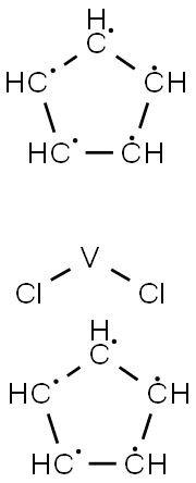 バナジノセン ジクロリド 化学構造式