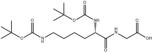 BOC-LYS(BOC)-GLY-OH Structure