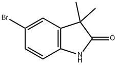 5-ブロモ-3,3-ジメチルインドリン-2-オン 化学構造式