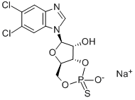 5,6-DICHLORO-1-BETA-D-RIBOFURANOSYLBENZIMIDAZOLE-3',5'-CYCLIC MONOPHOSPHOROTHIOATE, RP-ISOMER SODIUM SALT Struktur