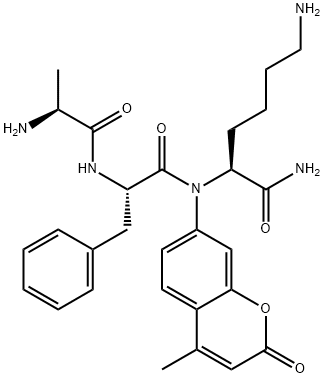 H-ALA-PHE-LYS-AMC TRIFLUOROACETATE SALT Structure