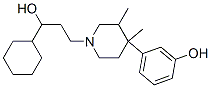 1-Piperidinepropanol, alpha-cyclohexyl-4-(3-hydroxyphenyl)-3,4-dimethy l- Structure