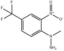 N-メチル-N-[2-ニトロ-4-(トリフルオロメチル)フェニル]ヒドラジン 化学構造式