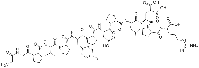 GLY-ALA-PRO-VAL-PRO-TYR-PRO-ASP-PRO-LEU-GLU-PRO-ARG, 120944-72-1, 结构式