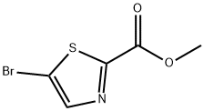 5-ブロモチアゾール-2-カルボン酸メチル 化学構造式
