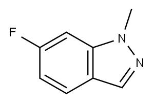 6-フルオロ-1-メチル-1H-インダゾール 化学構造式