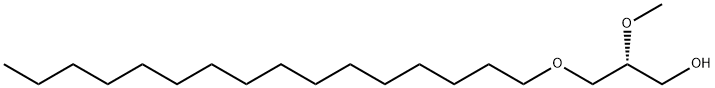 1-O-HEXADECYL-2-O-METHYL-SN-GLYCEROL 化学構造式