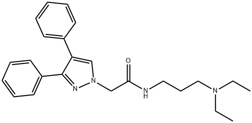 1-[4,5-DIPHENYLPYRAZOL-1-YL]-N-(DIETHYLAMINOPROPYL)-ACETAMIDE Structure