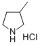 3-メチルピロリジン塩酸塩 化学構造式