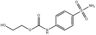 2-羟乙基-N-(4-氨磺酰基苯基)氨基甲酸酯, 121-64-2, 结构式