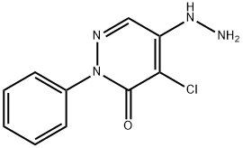 4-氯-5-肼-2-苯基-2，3-二氢吡嗪-3-酮, 1210-32-8, 结构式