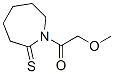 2H-Azepine-2-thione,  hexahydro-1-(methoxyacetyl)-  (9CI) Structure
