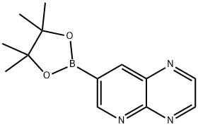 ピリド[2,3-B]ピラジン-7-イルボロン酸, ピナコールエステル 化学構造式