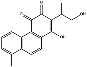 1-ヒドロキシ-2-(2-ヒドロキシ-1-メチルエチル)-8-メチルフェナントレン-3,4-ジオン 化学構造式