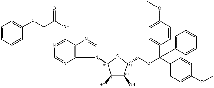 5'-O-(4,4'-DiMethoxytrityl)-N6-Phenoxyacetyl adenosine Struktur