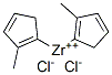 BIS(METHYLCYCLOPENTADIENYL)ZIRCONIUM DICHLORIDE 化学構造式