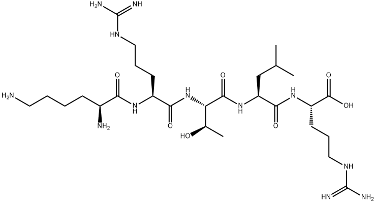 H-LYS-ARG-THR-LEU-ARG-OH Structure