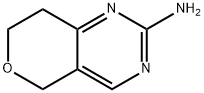 7,8-ジヒドロ-5H-ピラノ[4,3-D]ピリミジン-2-アミン 化学構造式