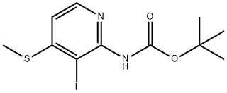 4-甲硫基-3-碘吡啶-2-氨基甲酸叔丁酯, 1211504-19-6, 结构式