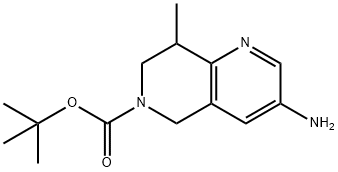 tert-butyl 3-aMino-8-Methyl-7,8-dihydro-1,6-naphthyridine-6(5H)-carboxylate Struktur