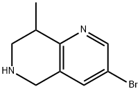 3-broMo-8-Methyl-5,6,7,8-tetrahydro-1,6-naphthyridine Struktur