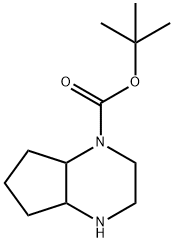 1H-Cyclopenta[b]pyrazine-1-carboxylic acid, octahydro-, 1,1-diMethylethyl ester Struktur