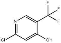 2-クロロ-5-(トリフルオロメチル)ピリジン-4-オール 化学構造式
