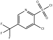 3-クロロ-5-(トリフルオロメチル)ピリジン-2-スルホニルクロリド 化学構造式